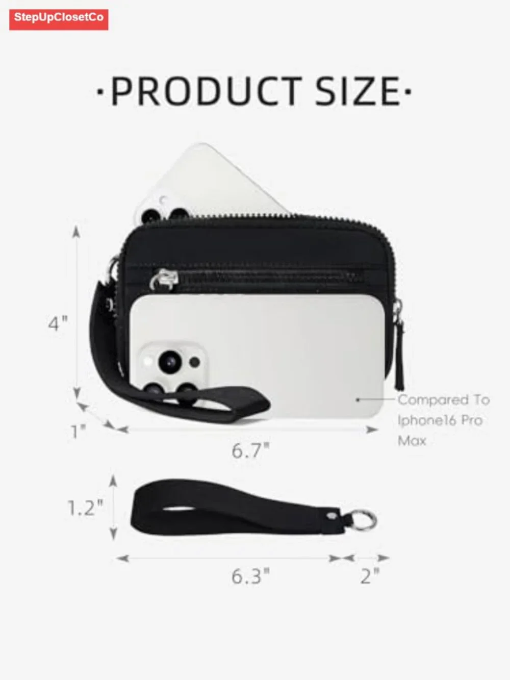 RFID Blocking Quilted Nylon Wristlet Wallet for Women with Card Slots and